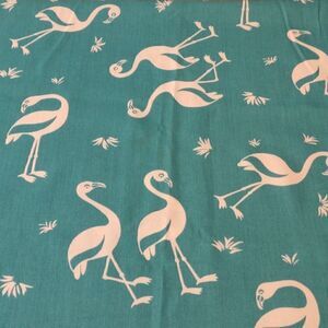 Flamingo Teal Outdoor Fabric. 2 Yards